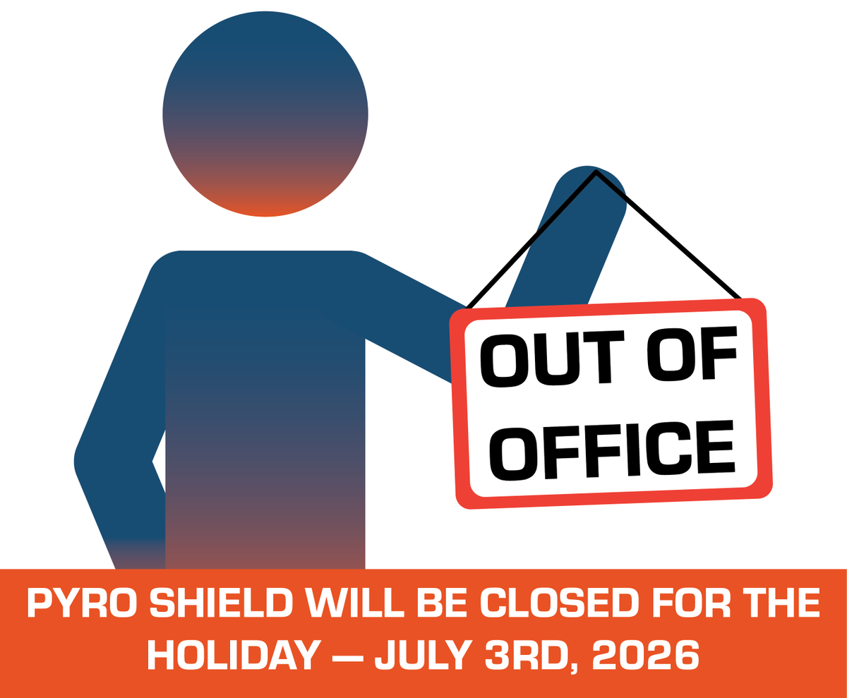 PyroShieldInc's tweet photo. Pyro Shield will be closed on July 3rd, 2026! We will resume operations on July 6th.

We hope you have a fantastic holiday!😊 https://t.co/l6GtNGEw43