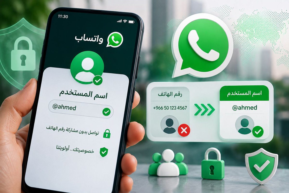OKAZ_online's tweet photo. #عاجل |

#واتساب يطوي صفحة أرقام الهواتف.. ويبدأ عصر «أسماء المستخدمين»

للاطلاع على التفاصيل:

https://t.co/MdKfiZcUmY https://t.co/8cE0Tayv9d