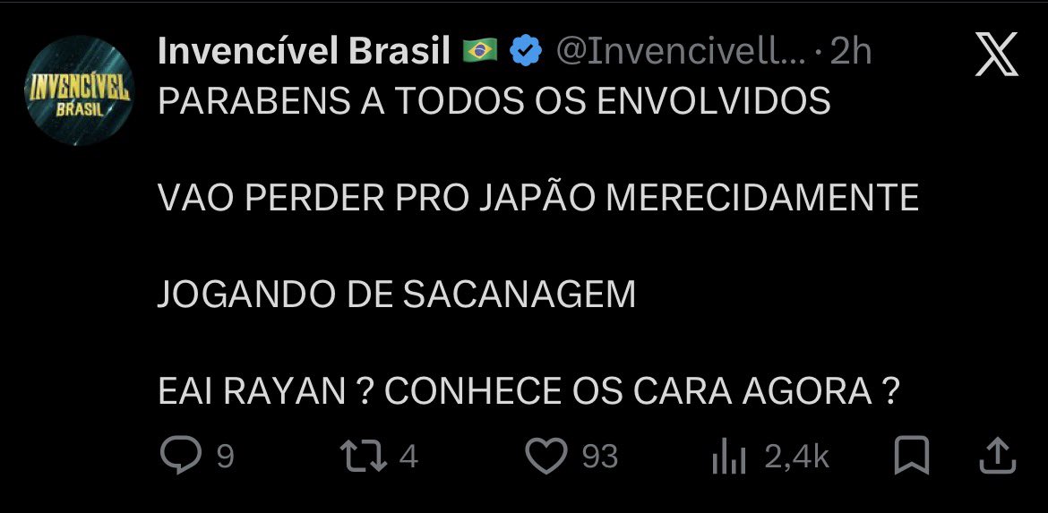 nagrapag's tweet photo. @InvencivellBR Eita eita 🤨🤨 https://t.co/Yi4onKmd54