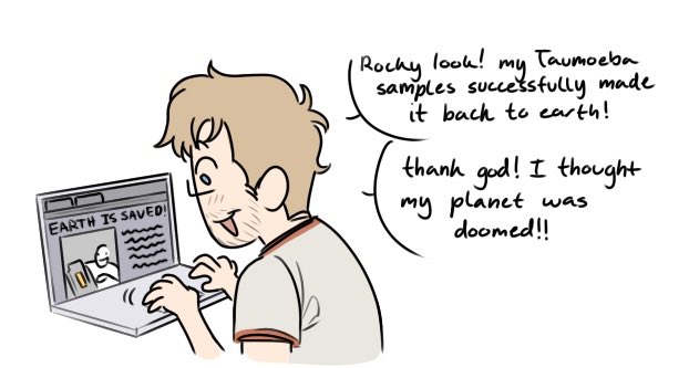 Draictass's tweet photo. So I heard project Hail Mary has a Beatles reference…so I drew sum self indulgent bs 

(1/2)

#projecthailmary #rylandgrace https://t.co/cWyuYREHxe