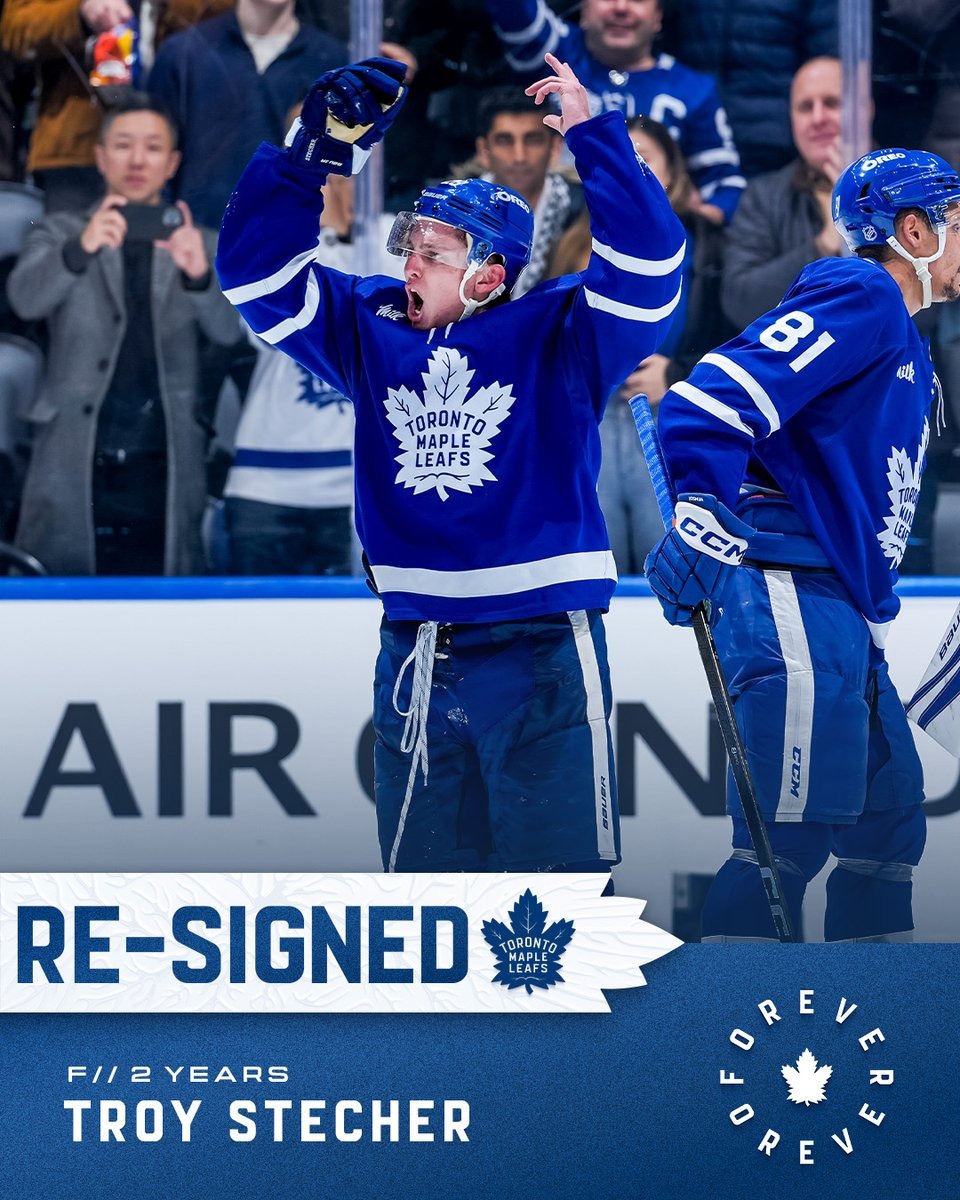 MapleLeafs's tweet photo. T as in TWO MORE YEARS FOR TROY!
