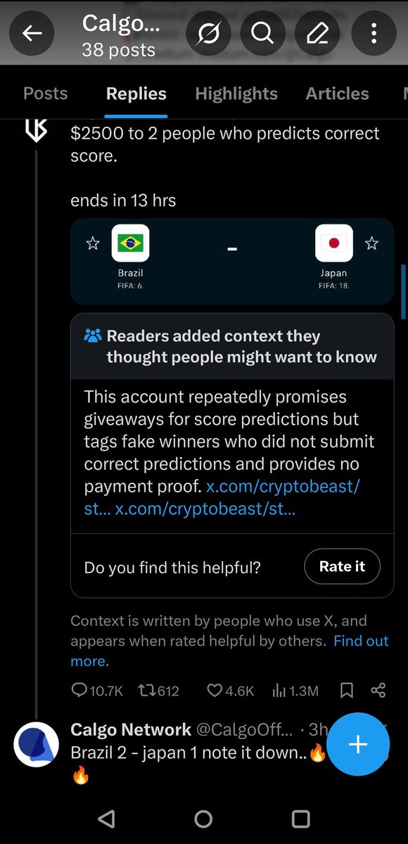 CalgoOfficial's tweet photo. @cryptobeast I have won sir...🔥🔥🔥🔥 https://t.co/KVilHxy9IL