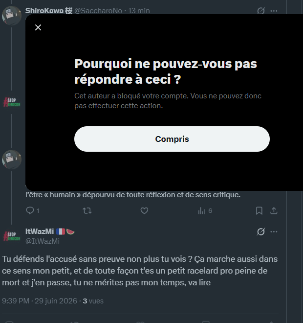 SaccharoNo's tweet photo. @ItWazMi Bah alors, on préfère bloquer par honte d'être humilié ? 🤣

Bizarrement tu ne citeras pas ce tweet : https://t.co/wBkSOoV3V1

🙂

Les pro-LFI sont systématiquement des attardés, y a aucun autre mot pour décrire ces animaux. https://t.co/trPUFR1mbn