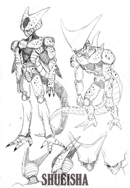 CanalBudokai's tweet photo. Mais rascunhos nunca antes vistos dos designs preliminares do Cell. 😱

A conta oficial de Dragon Ball acabou de postar isso e eu realmente nunca tinha visto estas versões, mesmo já tendo feito uma thread sobre este assunto. https://t.co/79Vh8iGTPj