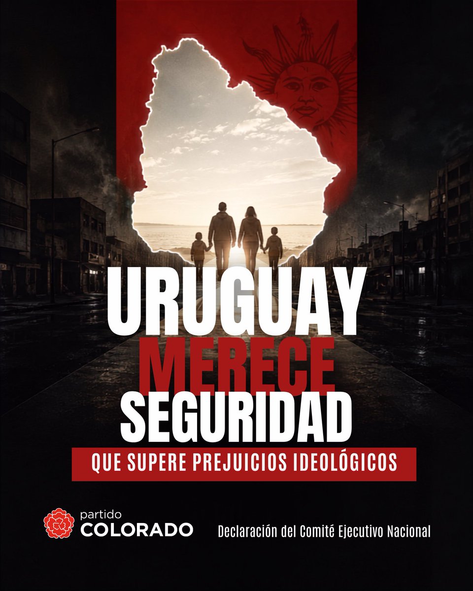 PartidoColorado's tweet photo. 🔴 El Comité Ejecutivo Nacional del Partido Colorado reafirma su convicción de que la actual situación de la seguridad exige superar prejuicios ideológicos y utilizar todas las herramientas legítimas de que dispone el Estado para proteger a la población.

Respalda la decisión de incorporar recursos e infraestructura del Ministerio de Defensa Nacional en apoyo a las tareas de la Policía Nacional.

Asimismo, expresa su reconocimiento a la cooperación que los Estados Unidos de América vienen desarrollando con nuestro país en materia de seguridad y defensa, destacando los beneficios concretos que generan las alianzas estratégicas orientadas al fortalecimiento de las capacidades nacionales.

Prevención del delito como pilar permanente de la política de seguridad y firmeza frente al crimen organizado.
