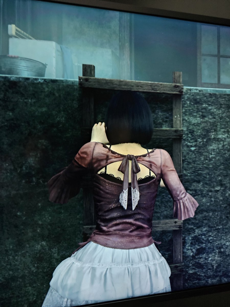 pixiegames4u's tweet photo. @Ad_Giers I actually got a chance to play tonight. i just found the keys in the house. am now staying still on a ladder while i emotionally recover.

I have actually screamed, very loudly, 3 times since those backbenders came along.

It seems really good so far. https://t.co/2uzuA434gZ