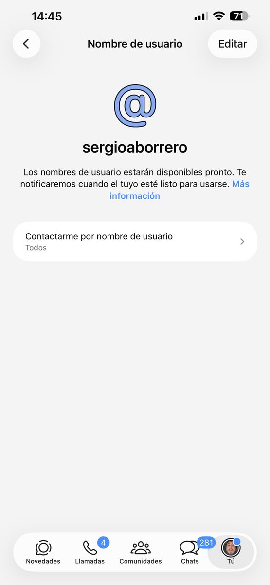 B0rrero's tweet photo. ¿Ya recibiste este nuevo pop-up de WhatsApp? 👀 Ahora puedes crear un nombre de usuario, para que ya no tengas que compartir tu número de teléfono al conectarte con otros. https://t.co/Vr9TSrG78G