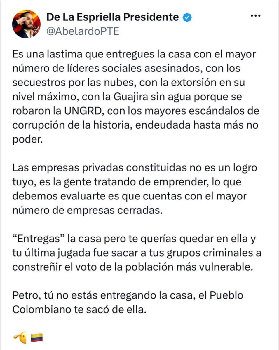 salomepg96's tweet photo. @karolg @ABDELAESPRIELLA Te recuerdo por lo que nunca te pronunciaste… Que decepción para Antioquia…. https://t.co/nrfGTCrDh9