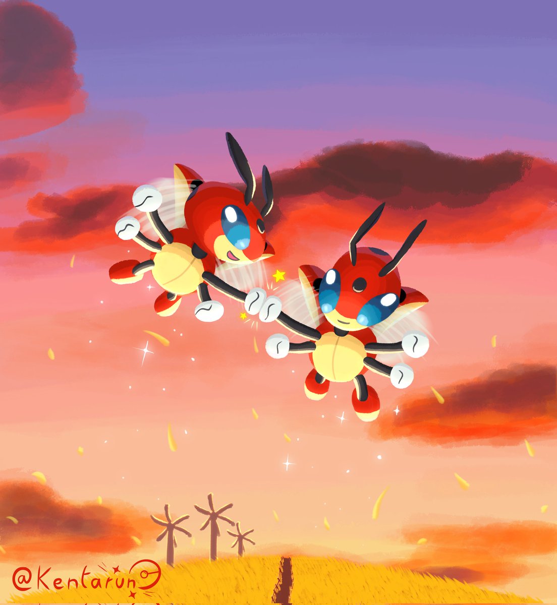 Kentarun_'s tweet photo. I love Ledian. I made this one while being inspired after watching episode n°172 "Mountain time" 🐞

#pokemon #pokemonart #ledian #tcgpokemon https://t.co/THdXDujcHF
