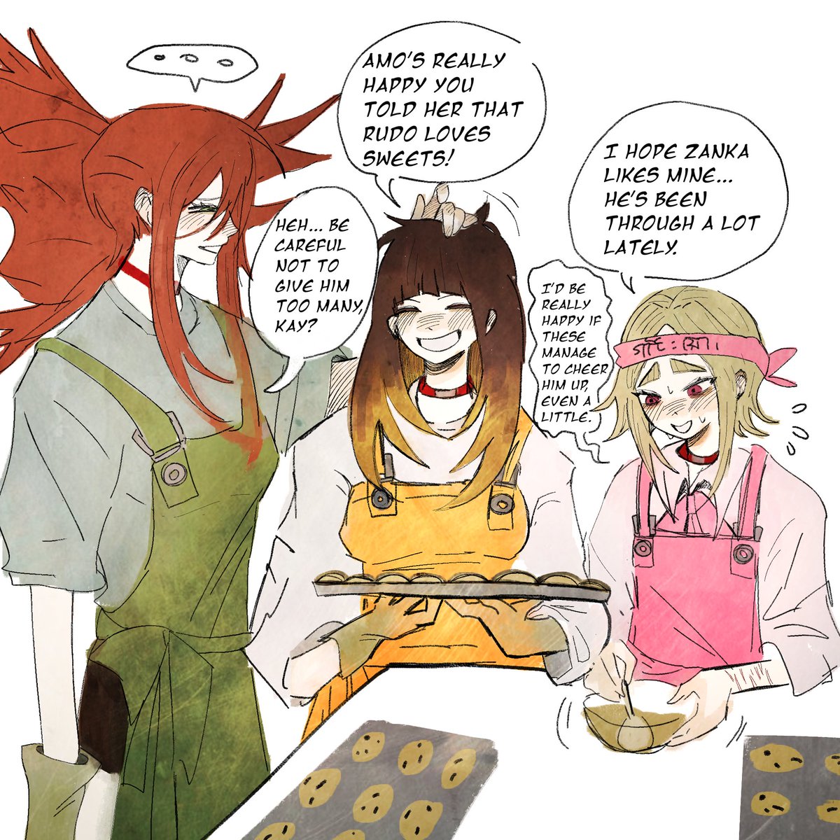 Almondmilkswag's tweet photo. #Gachiart #amorudo #amoriyo #zanshia

The girls all bake cookies for their crushes~ 👀👀 https://t.co/pPdFBBQfqb