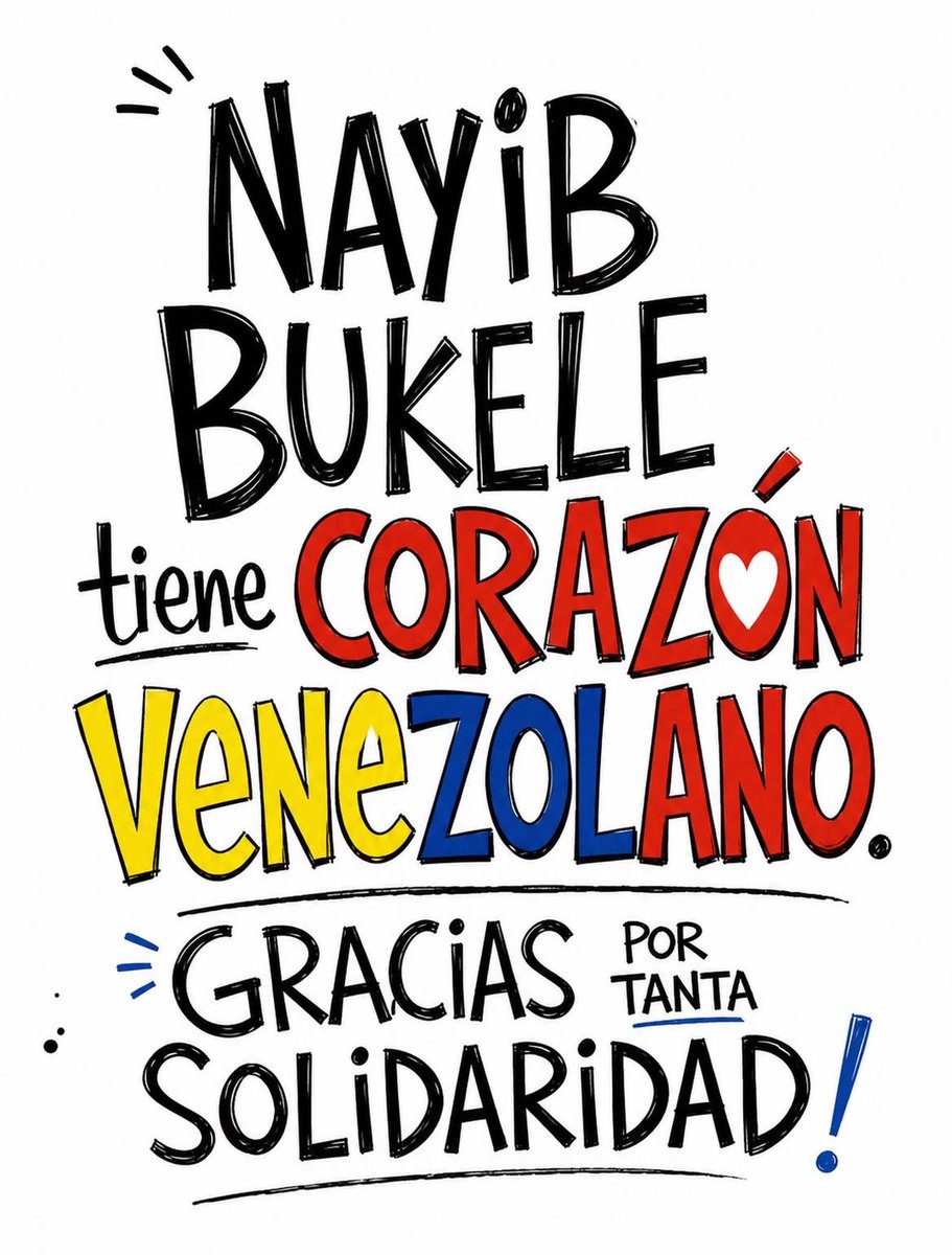 RocioInfantesb's tweet photo. ¿Cuántos más están agradecidos con el presidente Bukele por tanto amor y ayuda hacia el pueblo venezolano? ❤️🇸🇻🇻🇪 https://t.co/z9CG0ElqSo