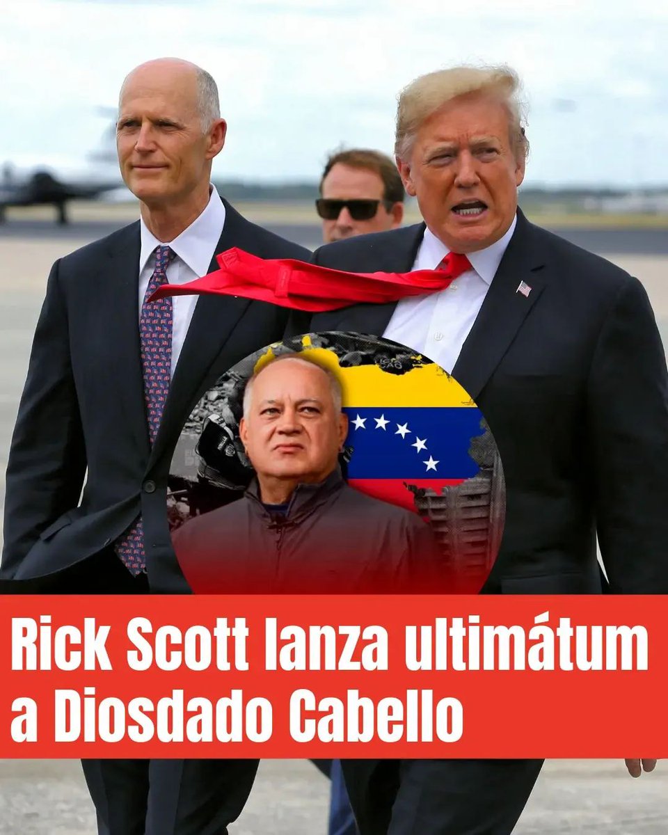 LaVerdadTraePaz's tweet photo. #RickScott 🇺🇸 se mostró indignado por las acciones de #DiosdadoCabello ☠️ en #Venezuela 🇻🇪. Afirmó que los rescatistas internacionales deben operar sin interferencias.  

“Cualquiera q se interponga, incluido #Cabello será considerado responsable y enfrentará consecuencias. https://t.co/J0E4O0xb3g