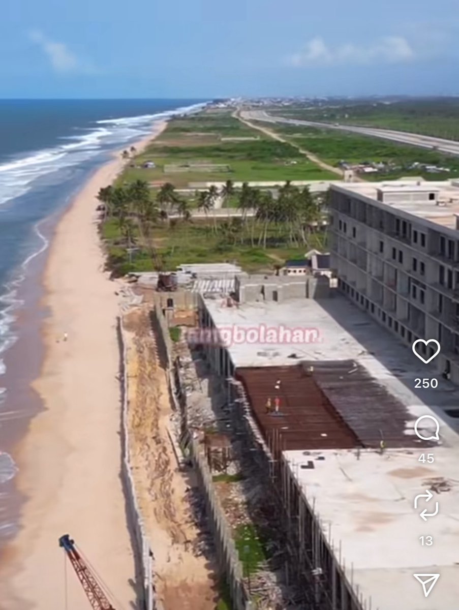Mochievous's tweet photo. I thought coastal road also meant that you’ll see the coast as you drive through it. Because tell me why the land on the coastal setback is being sold and developed on. Horrid looking structure by the way https://t.co/2NJbGuHQer