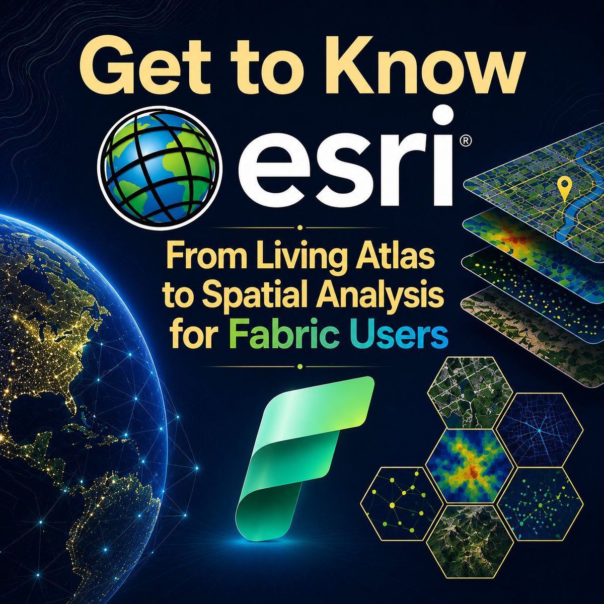 philippaburgess's tweet photo. Next up in our Fabric Data Days series:
Get to Know Esri: From Living Atlas to Spatial Analysis for Fabric Users
📅 June 30
⏰ 7:30 AM PT
📺 YouTube livestream + replay
🔗 Register: https://t.co/AX9iisPFCy
#MicrosoftFabric #Esri #GeoAnalytics #DataDays https://t.co/fgYQUOFoLM