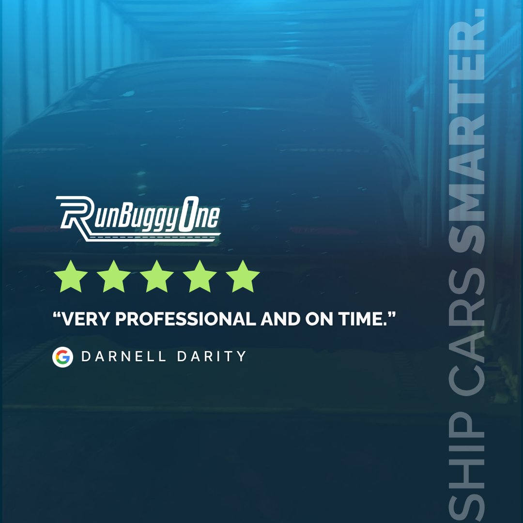 GoRunBuggy's tweet photo. Professional and on time. That is the standard. Thank you, Darnell, for trusting our vetted network to get your vehicle delivered exactly when promised! ⏱️✨
#RunBuggyOne #AutoTransport #CarShipping #ShipCarsSmarter #LogisticsTech https://t.co/x9JmOzlEZq