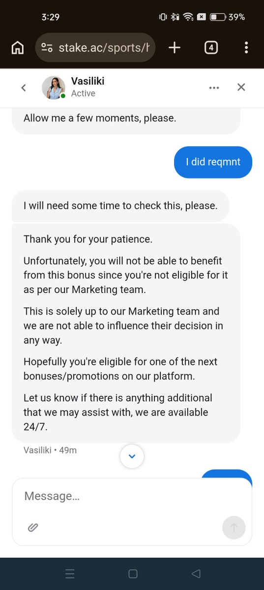 quick31972's tweet photo. @Stake Now i am leaving stake..... They are fucking scammers they send mail but they don't have money to pay if someone do requirment @Stake @StakeIND @StakeEddie 
Do something stake💯 i am down like 4k do something stake https://t.co/6RNdcWJ3Hy