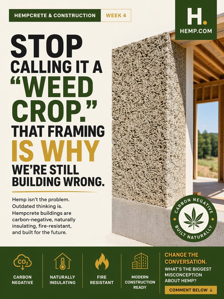 HEMPdotCOM's tweet photo. Stop calling industrial hemp a weed crop—hempcrete deals die before specs ever land.
Hurd at grade. Traceability. Specs beat slang. Foundations guide →
https://t.co/edcqDVQR9d
#IndustrialHemp #Hempcrete #HempFarming https://t.co/IcSkj2duUV