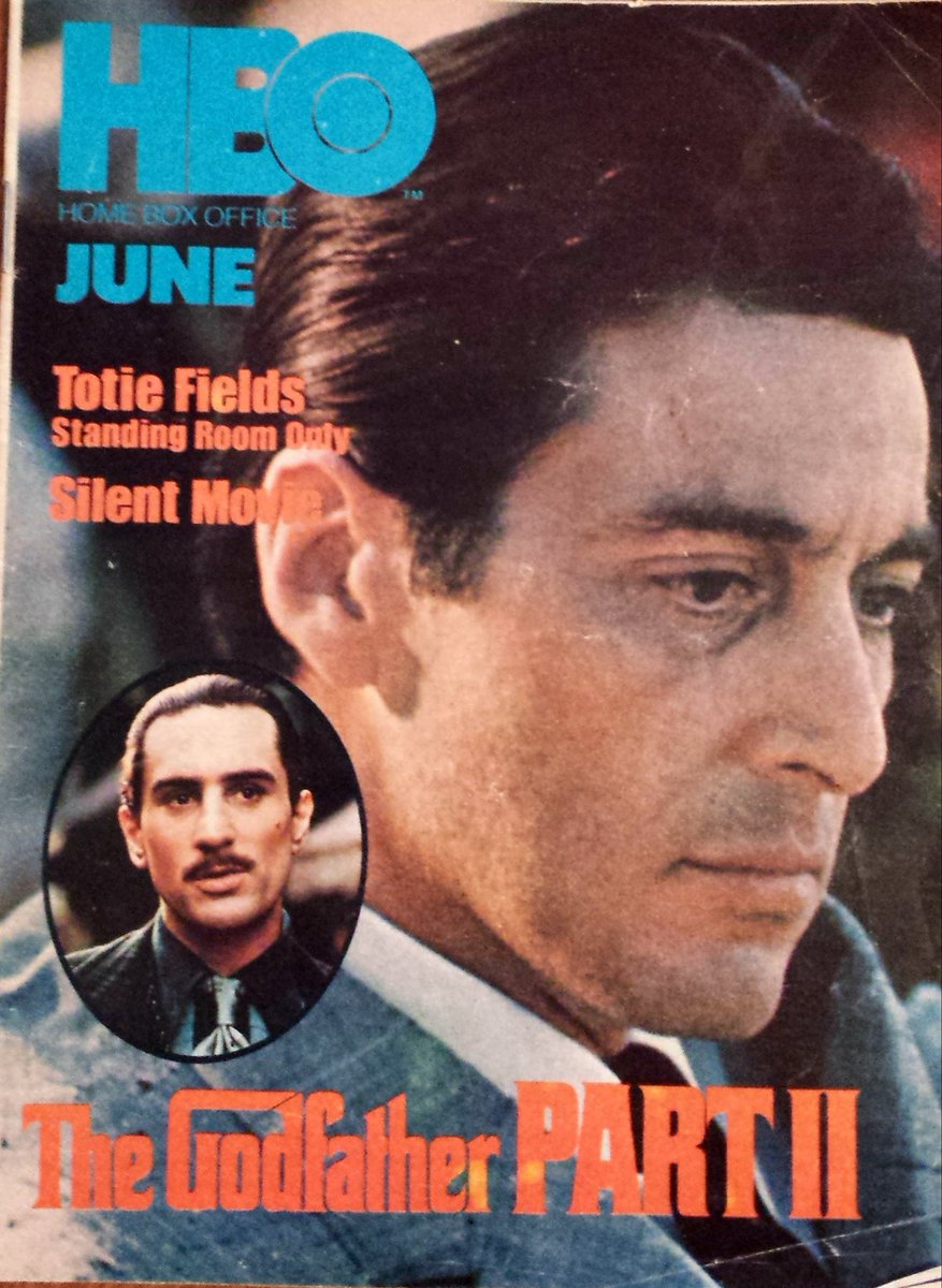 ClassicHBOGuide's tweet photo. June 1977 @HBO - Francis Ford Coppola’s THE GODFATHER PART II - guide cover, #laserdisc back, pages from @TIME article @GodfatherFrames @godfathermovie #1970s #purecinema https://t.co/LwedhxRdZK