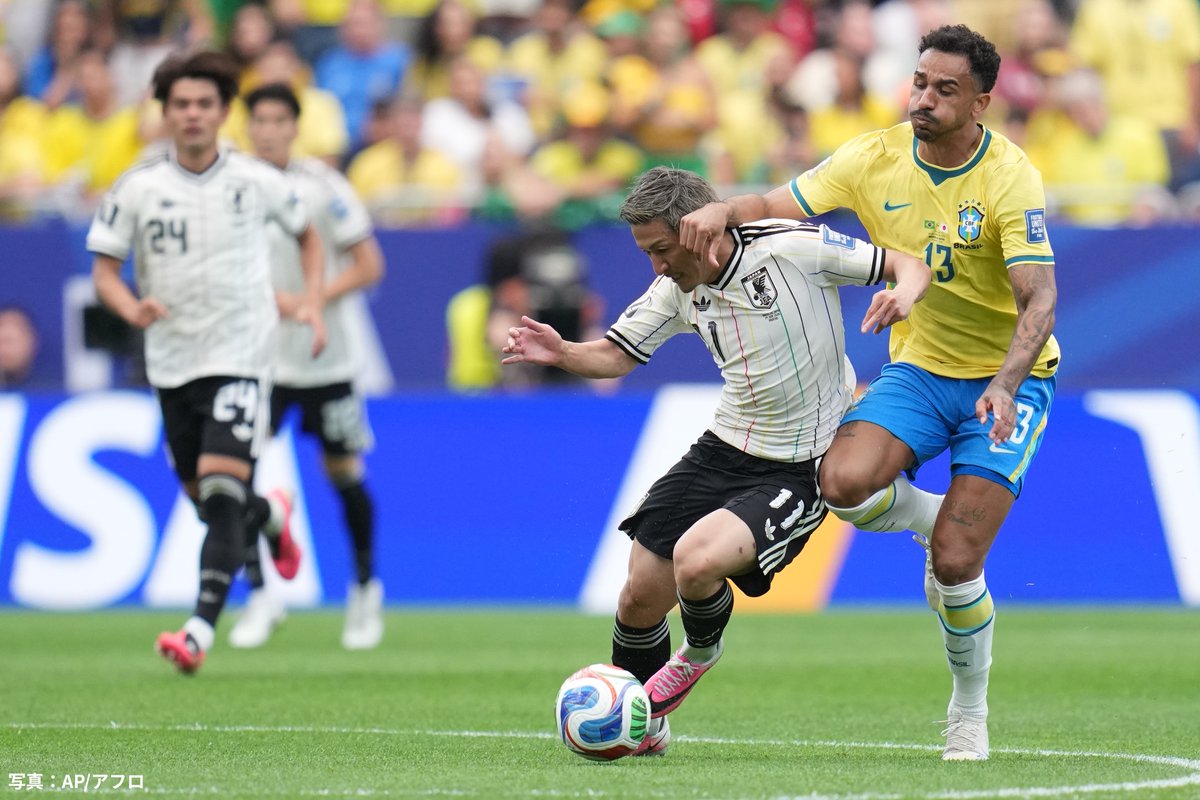 TeamJapan's tweet photo. #サッカー FIFAワールドカップ2026⚽️

【試合終了】
日本🇯🇵1-2🇧🇷ブラジル

ノックアウトステージ初勝利を目指して激闘を繰り広げるも、
あと一歩及ばず #TEAMJAPAN はベスト32でワールドカップを終えました。

たくさんの興奮と感動をありがとうございました👏

@jfa_samuraiblue https://t.co/9yzTsFudNT