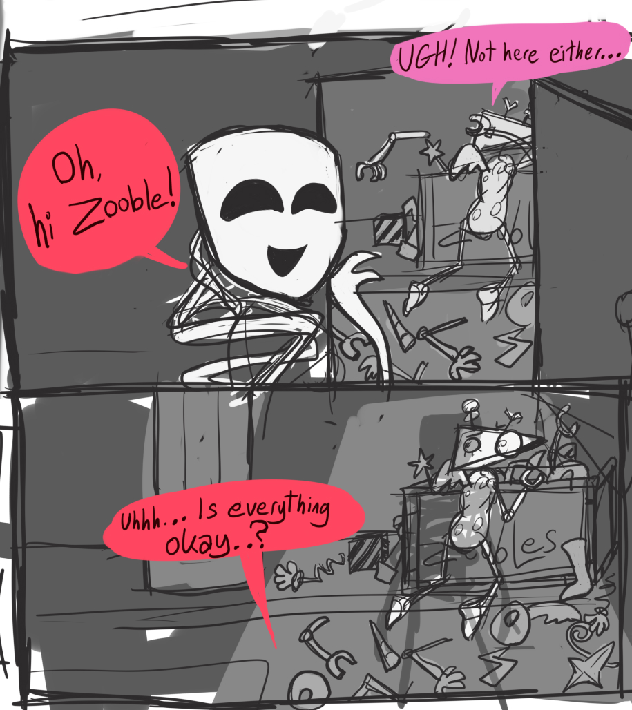 RhythmandLime's tweet photo. Out of Bounds (pages 5-8) 
#tadc #jax #zooble #gangle #theamazingdigitalcircus #abstragedy #comic https://t.co/Yb7nZA2XSg