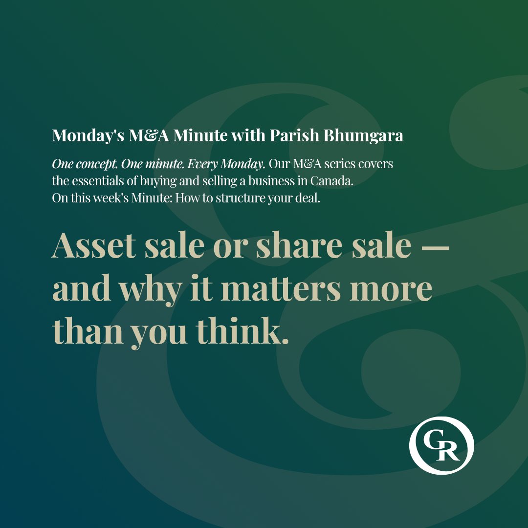 GRLLP's tweet photo. Introducing “Monday’s M&amp;A Minute” with Parish Bhumgara, a series designed to walk readers through the essentials of mergers and acquisitions. Click here to read this week's post: https://t.co/mSDPURDATv #Law #Mergers #Acquisitions #Legal https://t.co/WfO8mNcBF7