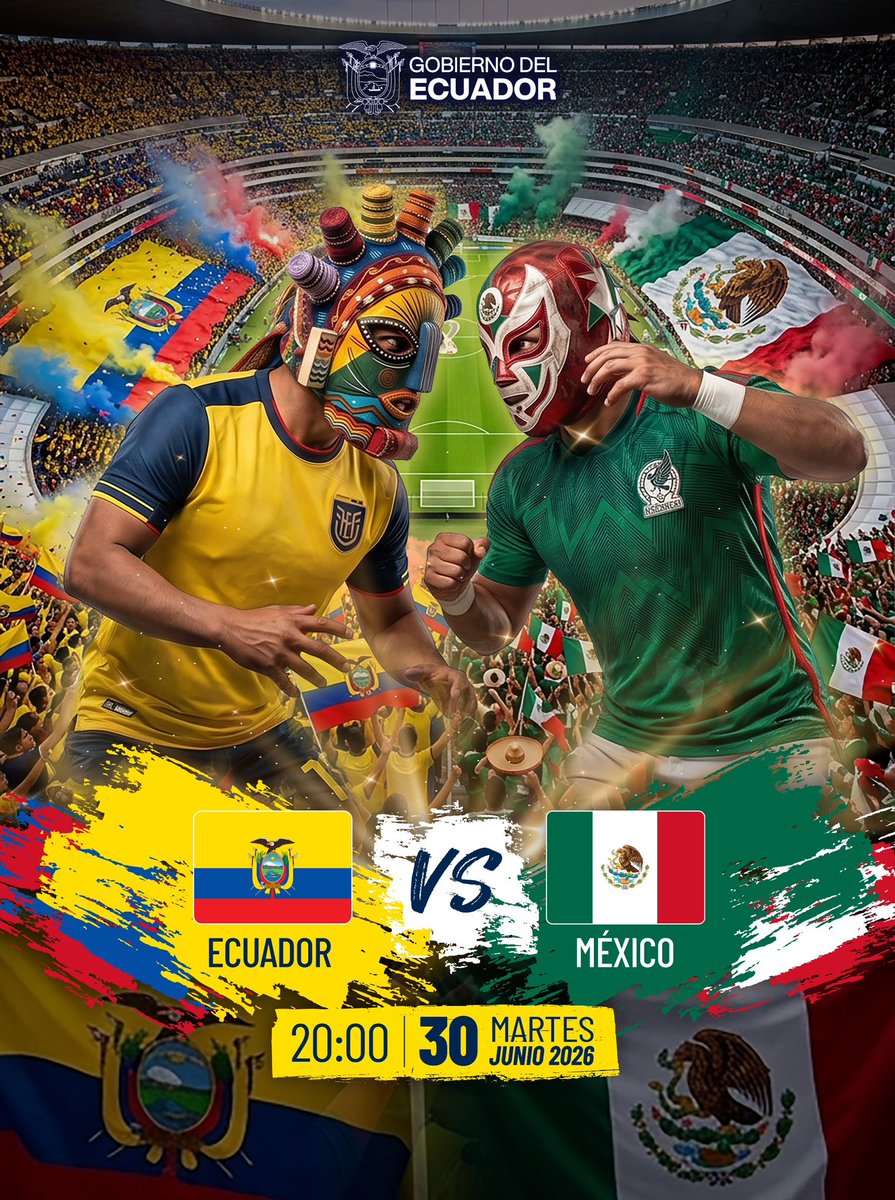 Educacion_Ec's tweet photo. 💪 ¡Somos #UnSoloEcuador! 🇪🇨

⚽🔥 Mañana @LaTri vuelve a la cancha para dejarlo todo con pasión y el orgullo de representar a millones de ecuatorianos.💛💙❤️

🇪🇨 Ecuador 🆚 México 🇲🇽
🕗 20h00 https://t.co/TFiEWoIZ53