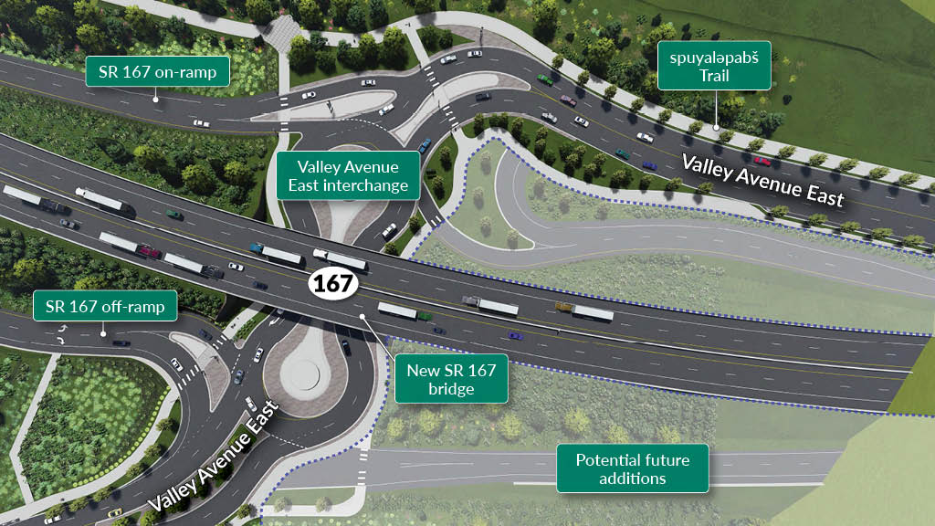 Work is underway to extend SR167 with a new expressway between Fife and ...