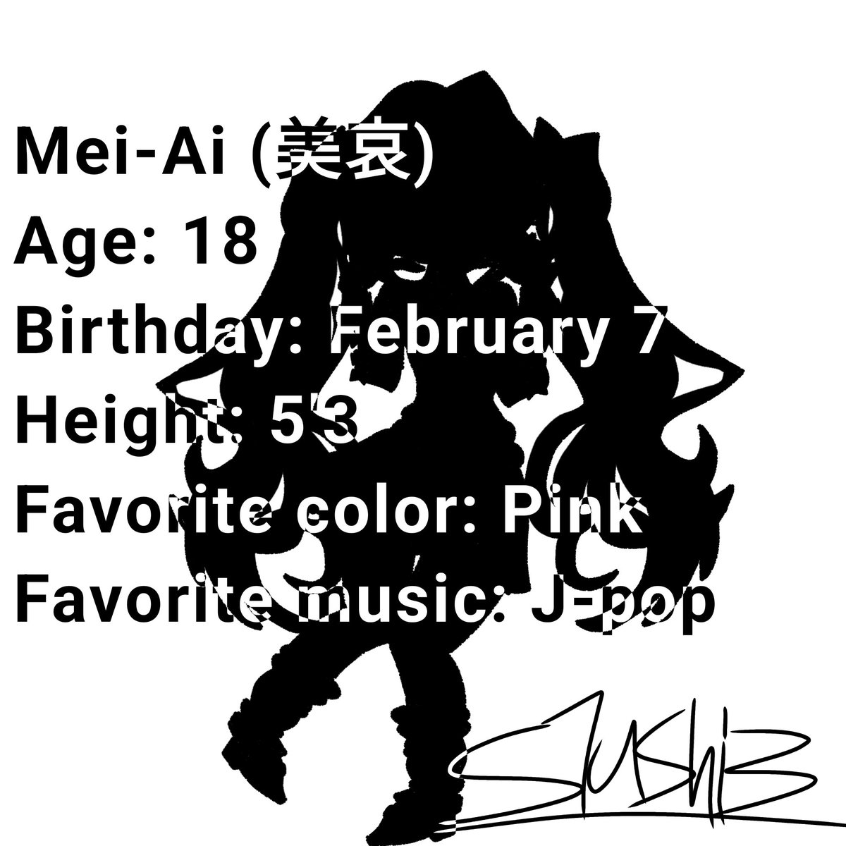S1ushi3_'s tweet photo. Hi everyone! This is an original character I designed named Mei-Ai, she’s for a very cool project me and a few others have been working on that I’m directing, I can’t tell you too much about it yet so for now I’ll refer to it as Project S. #art #oc https://t.co/Ba0gYDQjRv