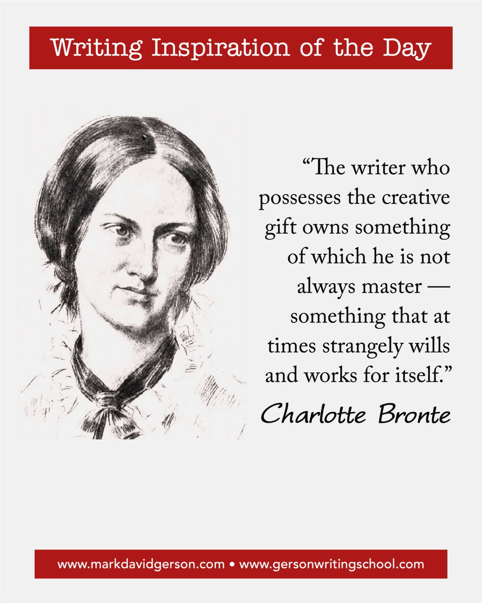 MarkDavidGerson's tweet photo. Writing Inspiration of the Day: “The writer who possesses the creative gift owns something of which he is not always master — something that at times strangely wills and works for itself." https://t.co/kkgOfaLuu2 #writingtips #WritingCommmunity #writinginspiration https://t.co/pnGzVD3nnL