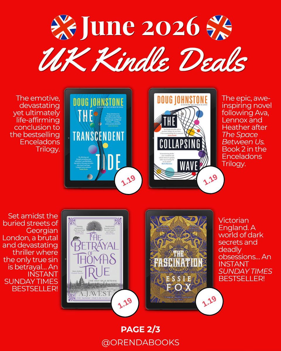 OrendaBooks's tweet photo. ๐จENDING SOON!๐จ
This is your reminder to pick up some of our INCREDIBLE #JuneKindleDeals this month for our #UKReaders BEFORE THE DEAL ENDS!๐ Which one are you picking up first?๐
#TeamOrenda #KindleDeals #UKKindleDeals #Ebooks #EbookSale #BookRecs #BookX https://t.co/kytb1Si694