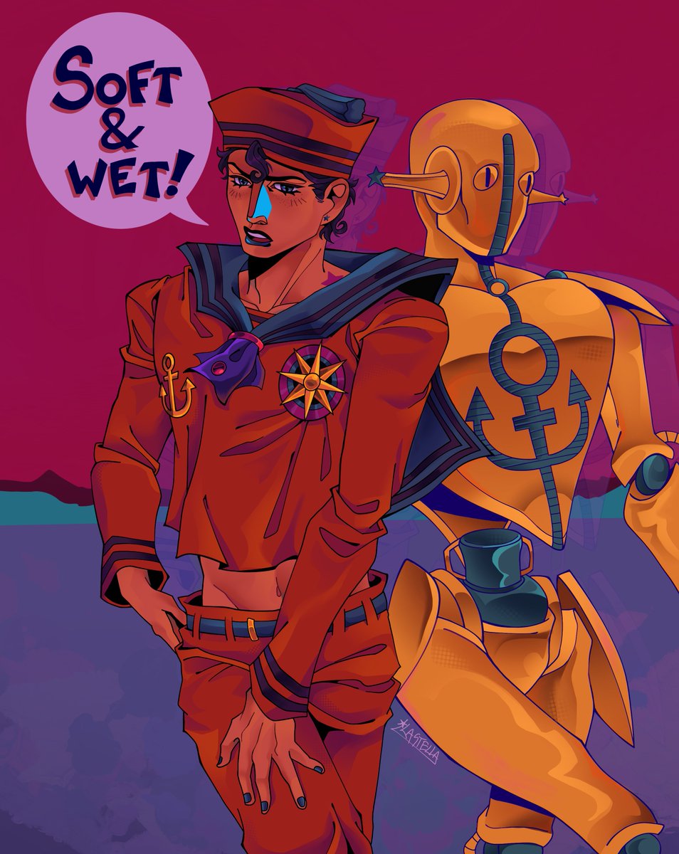 LaStellaTWT's tweet photo. Orange Gappy and Lemon S&amp;W 🧡💛

#jjba https://t.co/wuDDPzAHva