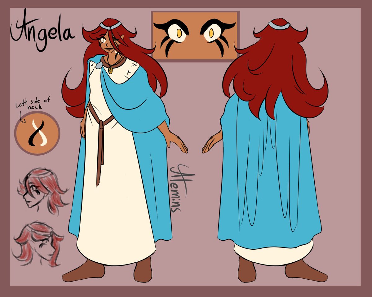 Ateminos's tweet photo. The antagonist of the story finally got herself a design and a reference! Presenting Angela, an unstable woman convinced of her duty to save the world from corruption. But is she truly the one behind it all or is something else lurking in the background?

#art #originalcharacter https://t.co/14Tx2Nk5SC