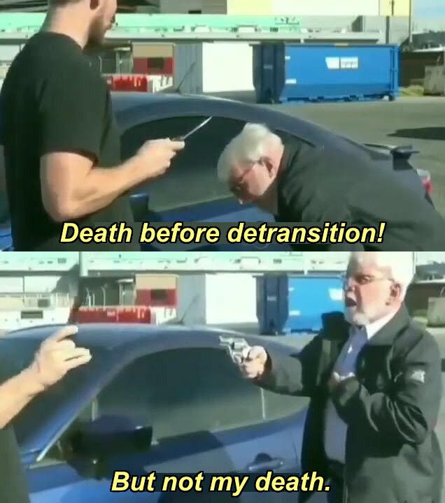 onewitchwillow's tweet photo. That's not what death before detransition means🥴 https://t.co/A6X3wMX9aZ