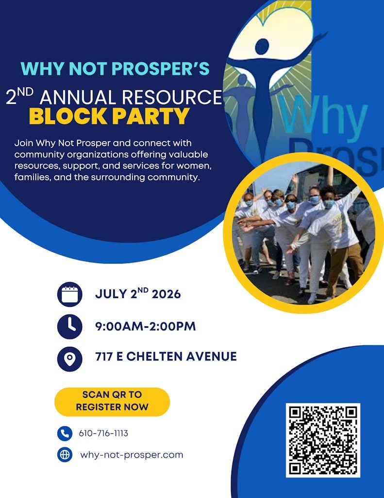 ABC_Philly's tweet photo. @WhyNotProsper is hosting a block party and guess what?!...📣YOU ARE INVITED 📣

📅 THIS THURSDAY, July 2nd
🗺️ 717 E. Chelton Ave.
⏰9AM - 2PM

#BlockParty #CommunityEvent #WhyNotProsper #LocalResources #AlwaysBestCare #SeniorCare #SeniorServices https://t.co/Xm6vT0q0qU