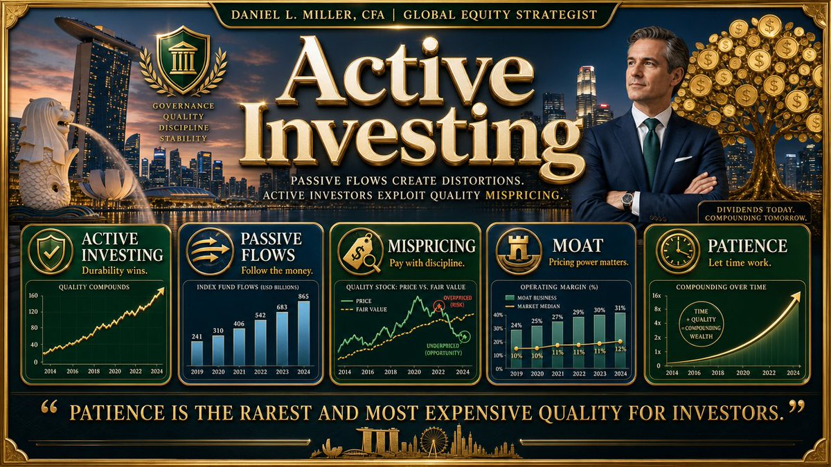 DanielL_CFA's tweet photo. Active Investing | Daniel L. Miller, CFA
Passive flows distort index mechanics, creating mispricing that active investing exploits in overlooked compounders.
#DanielLMillerCFA #ActiveInvesting #GlobalEquities #Mispricing #QualityStocks https://t.co/7EatINIjB8