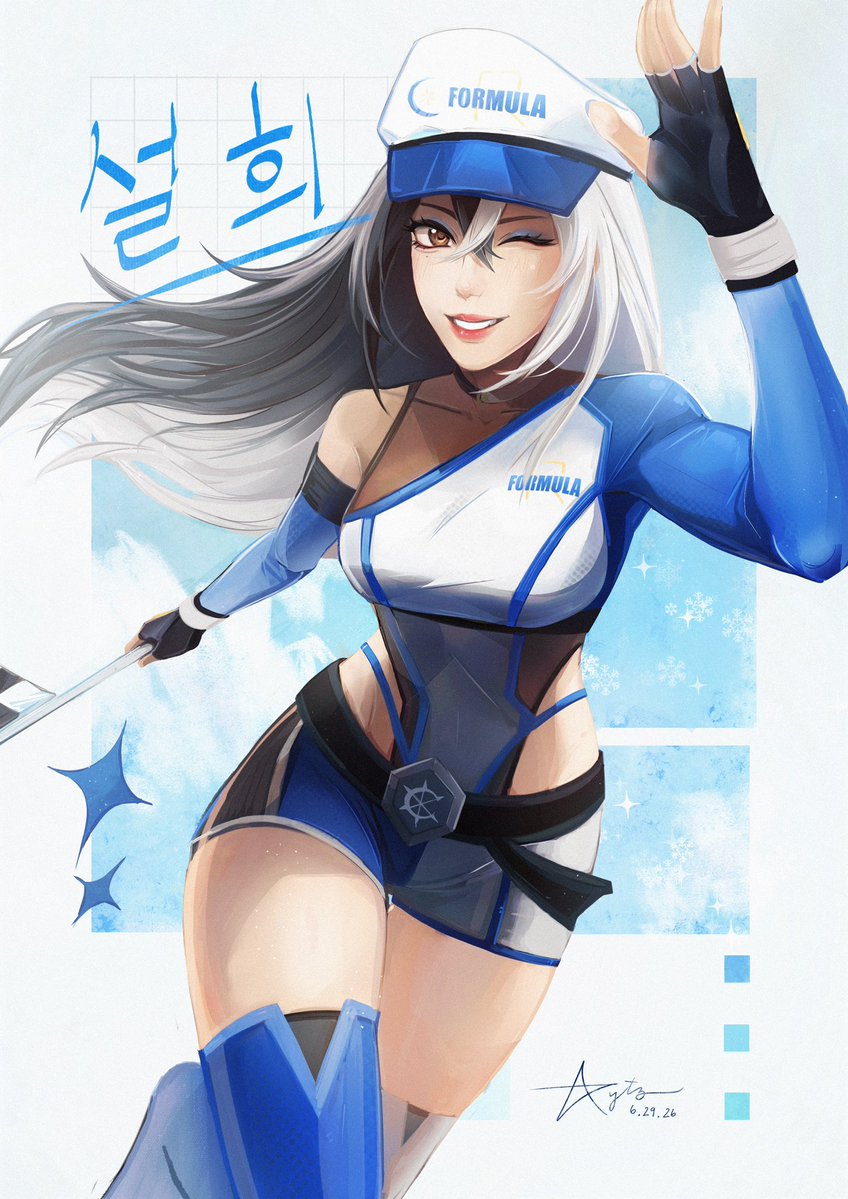 kyt3__'s tweet photo. Formula R Luna Snow! #marvelrivals https://t.co/Y2y5hQmEhe