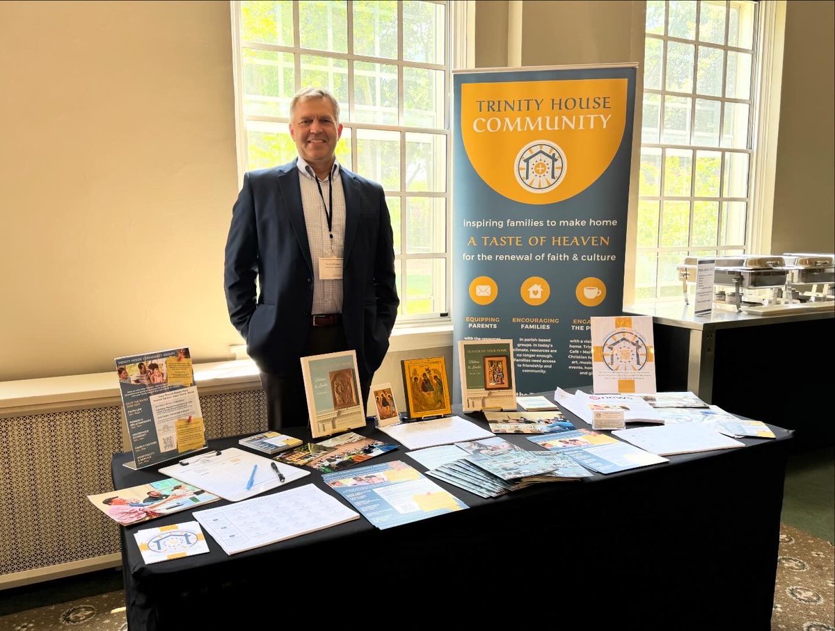 TrinityHseComm's tweet photo. Excited to be at the USCCB Convocation on the Institute of the Catechism in Mundelein! The ‘26 theme, “Evangelizing Catechesis for the Family,” is so close to the heart of our Trinity House Groups plug-and-play model for strengthening community and formation for families! https://t.co/aus49BVKto
