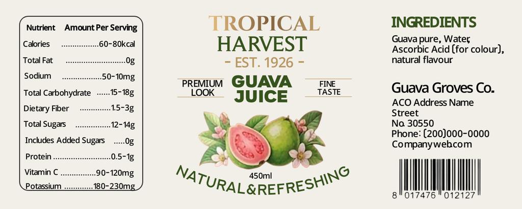 ASeyi44818's tweet photo. Day 9/50 of the consistency design challenge! 🥤✨
​Did you know guava is secretly an absolute powerhouse for Vitamin C? Most people have no idea! I designed this premium label for Tropical Harvest to put that natural, refreshing benefit front and centre. https://t.co/F808XZRzI0