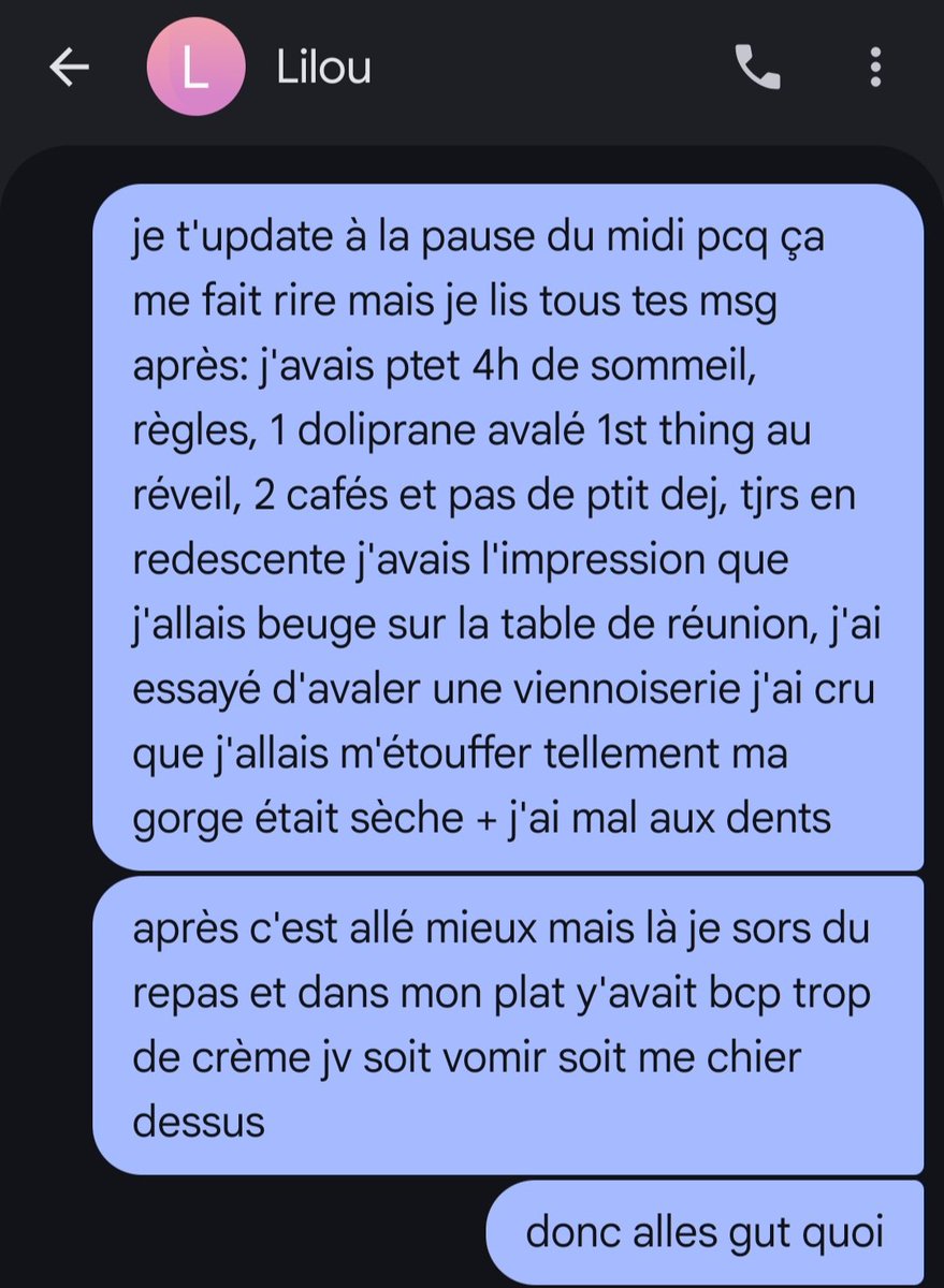 GothiqueShiny's tweet photo. 1er séminaire d'équipe c'était ça mon mood ajd et là je sors seulement du resto jme suis pinté la gueule et g mangé gratos 🤟🤟🤟 https://t.co/qUF0Hzaz9E