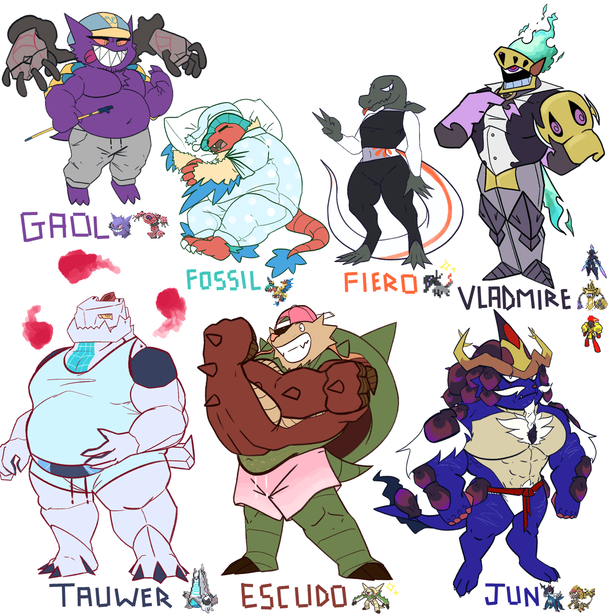 DaemonXHeart's tweet photo. took 4 quadrillion years to finish these for artfight but we did it joe https://t.co/fleYEEY5JT