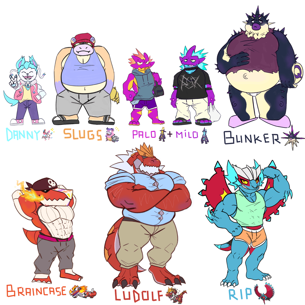 DaemonXHeart's tweet photo. took 4 quadrillion years to finish these for artfight but we did it joe https://t.co/fleYEEY5JT