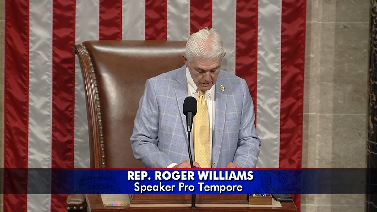 RepRWilliams's tweet photo. The People’s House is back to work.  

It’s always an honor to preside over the House floor. 🇺🇸 https://t.co/cIcwATbKr4