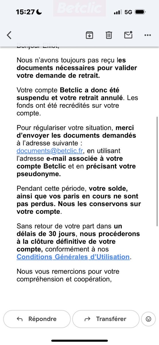feneu9's tweet photo. Bien sûr quand c’est des grosse sommes Betclic bloque je peux avoir une explication? https://t.co/SSG6pdn9VL
