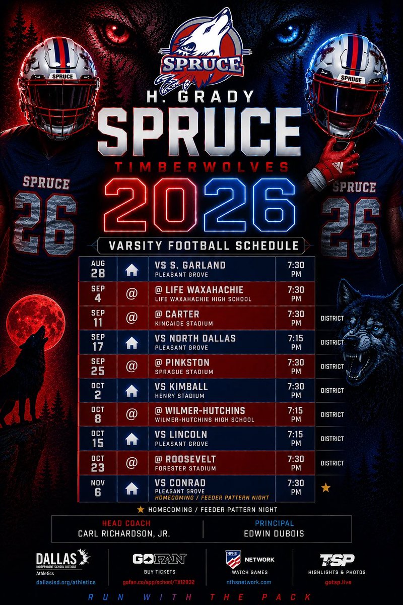 SpruceAthletics's tweet photo. 10 games. 1 mission. 

See you under the lights.
#75217 https://t.co/EK8rIPq1OQ