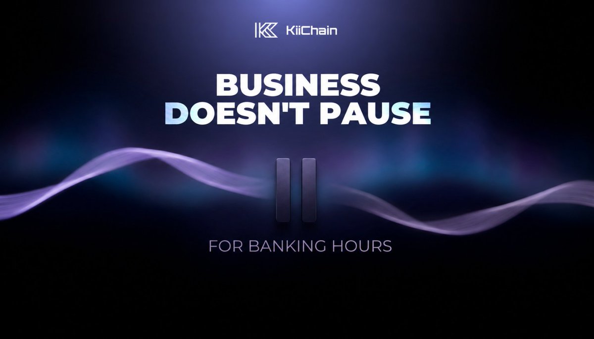 KiiChainio's tweet photo. YOUR BANK IS LEAVING YOU BEHIND

It closes on holidays. It closes after business hours.

Yet the world doesn't stop moving when your bank decides the workday is over.

➥Businesses still need to pay suppliers.
➥Customers still need to move money.
➥Global commerce keeps running.

The problem is simple: Modern business operates 24/7.

Financial infrastructure doesn't. 👇