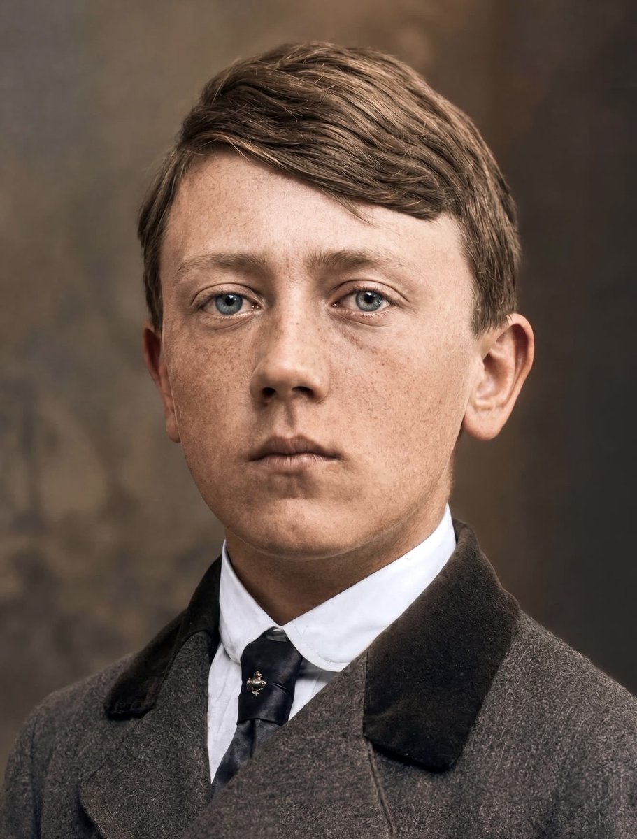 NeSS4201889's tweet photo. Adolf Hitler, photographed around 1901-1905, when he was roughly 11 to 14 years old. https://t.co/3hw0zIyf3l