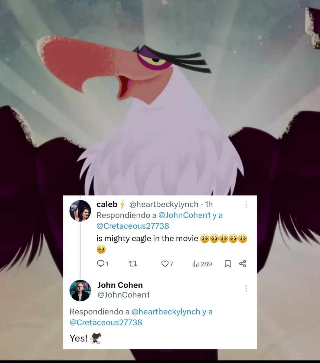 CartoonsOTMoon's tweet photo. Mighty Eagle oficialmente regresará en ANGRY BIRDS 3. https://t.co/TRZo6fThfK