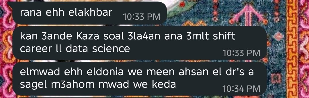 Raana952's tweet photo. يبقي نفسي ارد ع الناس ديه واقولهم ادخلوا تويتر وانتوا هتعرفوا بقول ايه ع المجال الdata science داااا ودنيته😆 https://t.co/LGFOl8Je6A