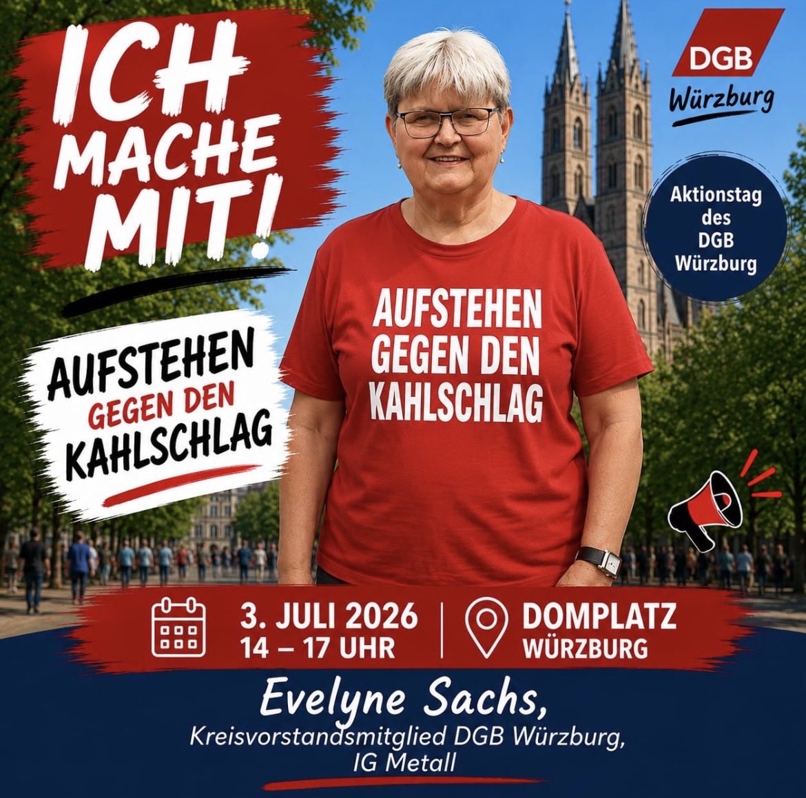 EiflerUlrike's tweet photo. Die Rentenpläne der Bundesregierung sehen eine verpflichtende Kapitalmarktabgabe in Höhe von 1 Prozent vor. Das ist der Einstieg in die von Friedrich Merz geforderte Basisabsicherung der gesetzlichen Rente. Dagegen gehen wir am kommenden Freitag in Würzburg auf die Straße! https://t.co/Byfj8RNjq8