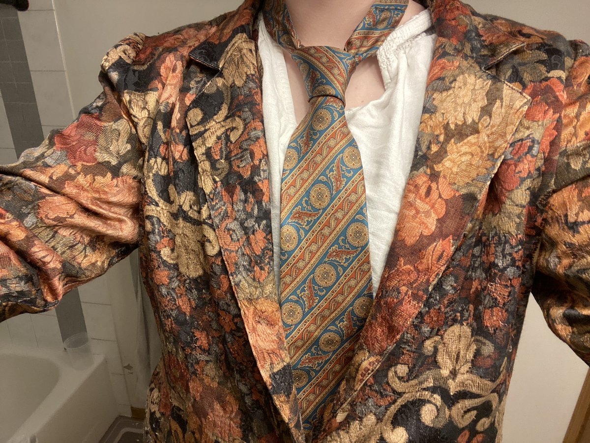 _pocketmoose's tweet photo. I don’t know which alter bought all these clothes but we don’t need this there is no such thing as a situation where you need to be dressed like Austin powers https://t.co/LXMkRmqjlb